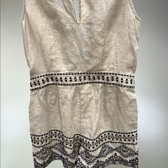 Embroidered Linen Romper - Picture 6 of 7